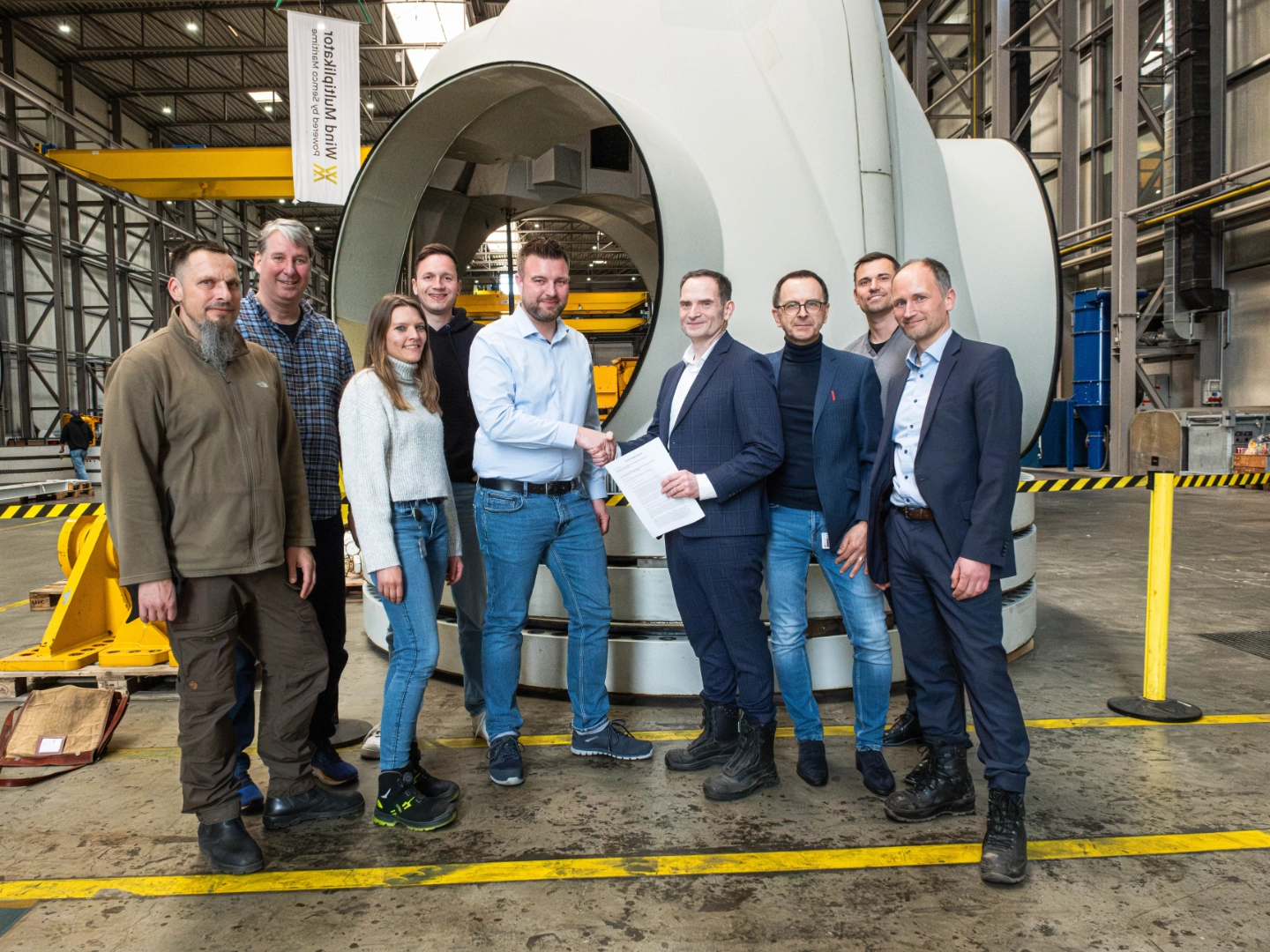 Tarifeinigung zwischen IG Metall Emden und WindMultiplikator