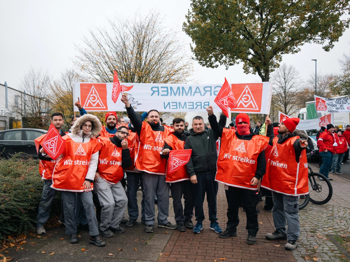 Kuestenaktionstag Tarifrunde Metall- und Elektroindustrie Bremen