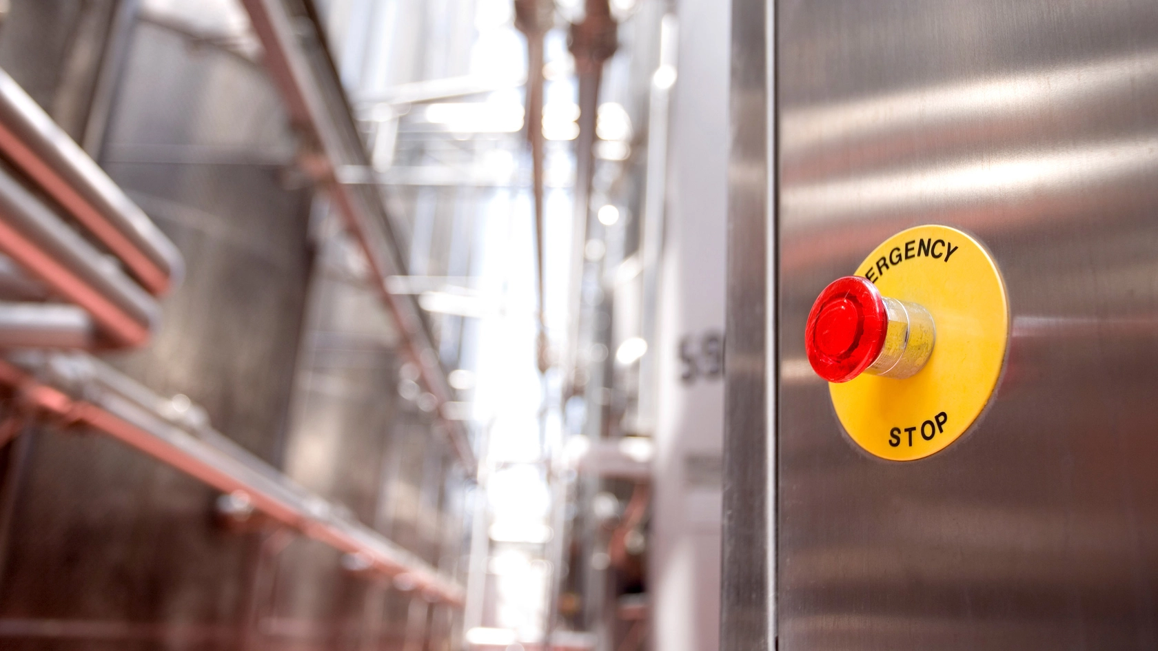 Notausschalter in einem Betrieb.