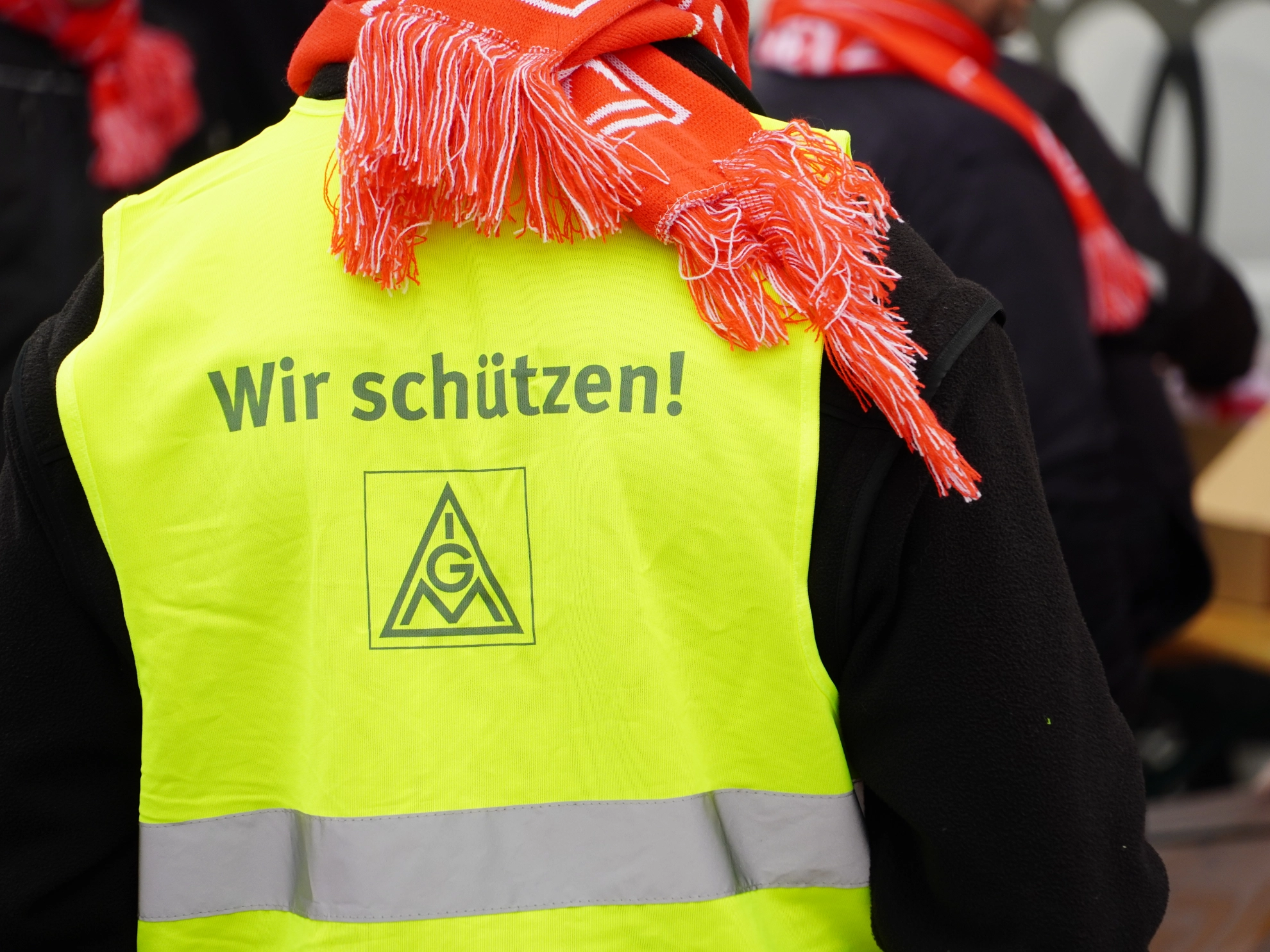 Streikweste wir schützen