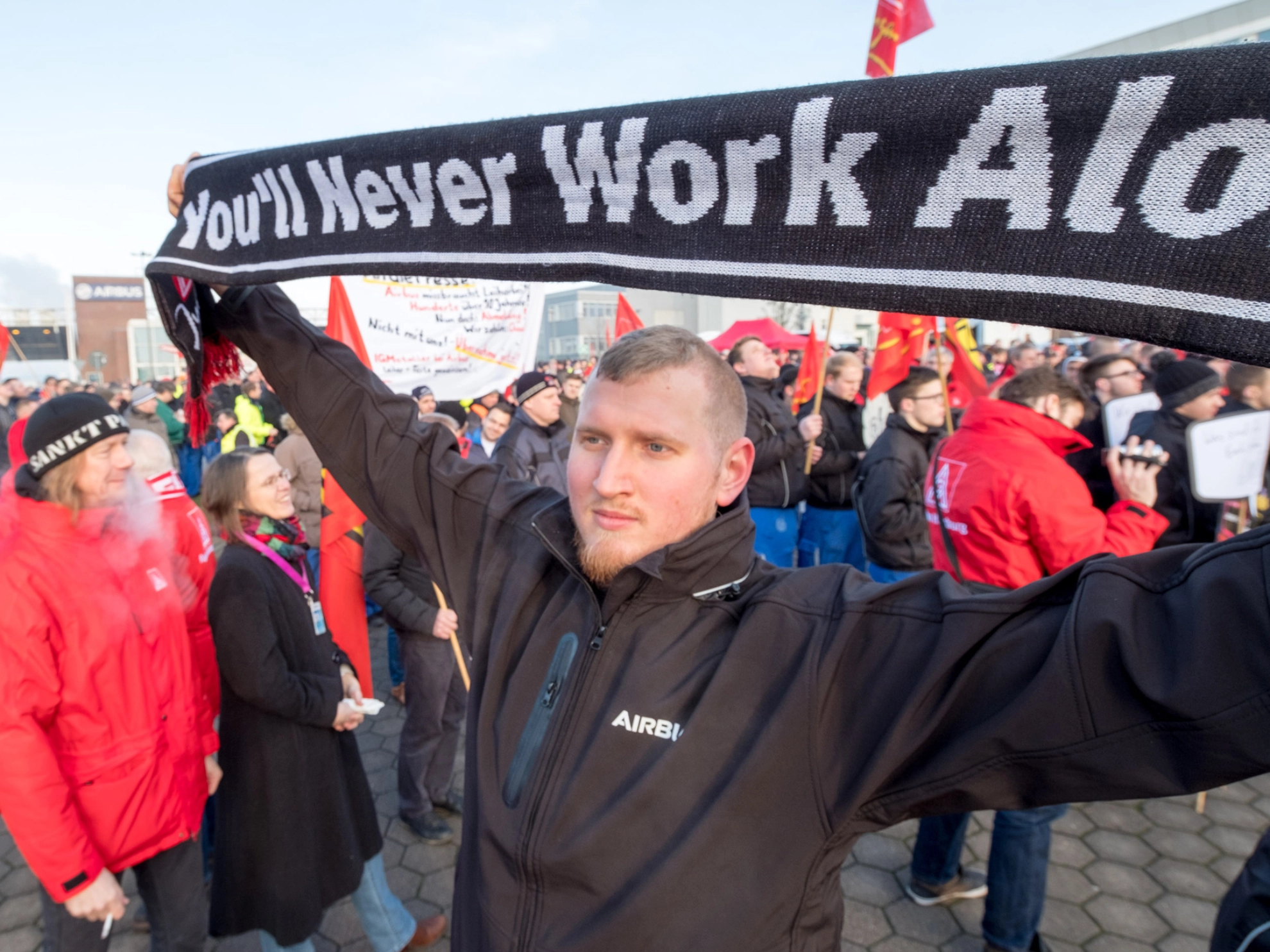 Tarifrunde 2018: Aktion bei Airbus