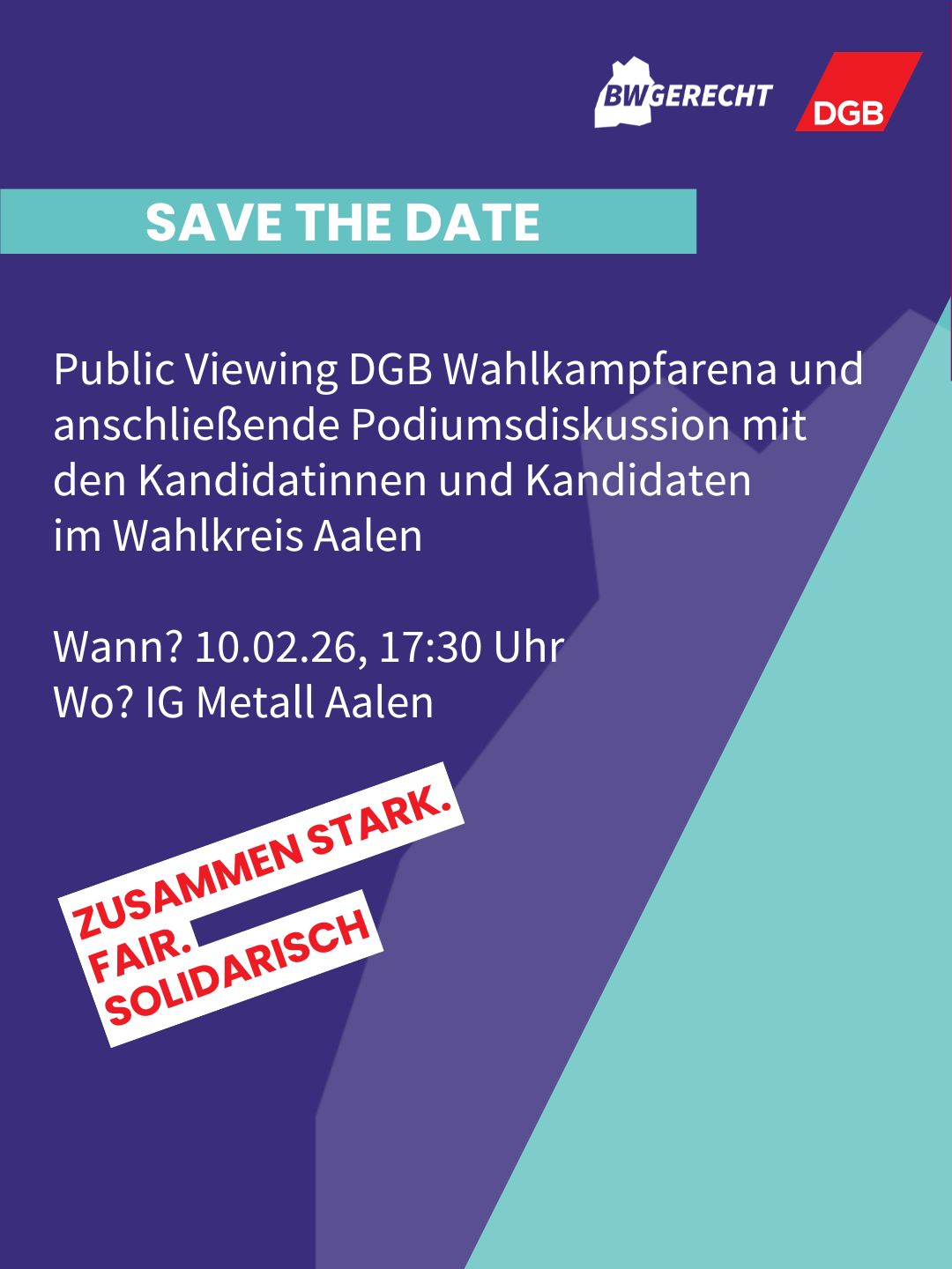 DGB Wahlkampfarena Public Viewing Aalen