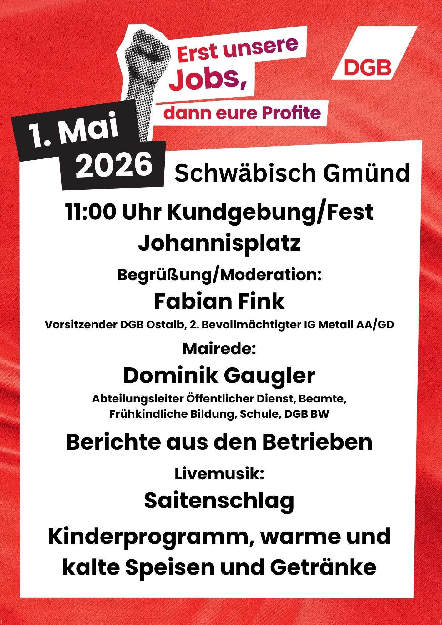 Plakat 1. Mai GD